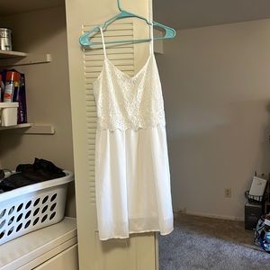 White lace dress.